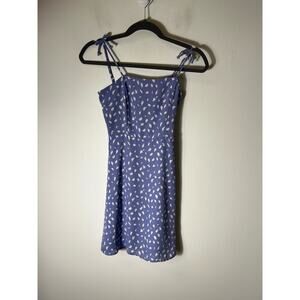 Girls Walking on Sunshine medium periwinkle summer dress